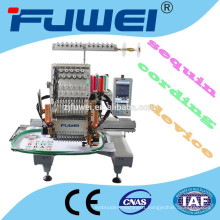 15 colors single head embroidery machine with sequin / cording device